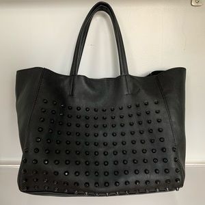 Steve Madden black studded tote bag